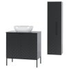 Skrinka pod umývadlo Aspen 08 - čierna (Barva podstavy Černá, Koupelny - Typ sestavy bez desky)