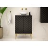Kúpeľňová skrinka pod umývadlo Aspen 09 - čierna (Barva podstavy Černá, Koupelny - Typ sestavy bez desky)