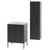 Kúpeľňová skrinka pod umývadlo Aspen 09 - čierna (Barva podstavy Černá, Koupelny - Typ sestavy bez desky)