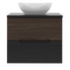Kúpeľňová skrinka s umývadlom Avela 02 - čierna / orech (Koupelny - Typ sestavy bez desky)