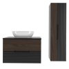 Skrinka s umývadlom do kúpeľne Avela 01 - čierna / orech (Koupelny - Typ sestavy bez desky)