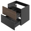 Skrinka pod umývadlo s poličkou Avela 02P - čierna / orech (Koupelny - Typ sestavy s deskou)