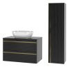 Skrinka do kúpeľne s umývadlom Vesper 01 - čierna (Koupelny - Typ sestavy bez desky)