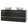 Široká skrinka s umývadlom Vesper 02 120 - čierna (Koupelny - Typ sestavy s deskou)