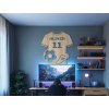 Drevená dekorácia Futbalový dres - na mieru (Rozměr obrazu 89 x 83 cm, Barva obrazu Antracit)