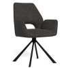 66552 2x jedalenske kreslo graham tmavosiva cierna
