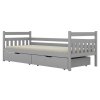 Detská posteľ Dawid - sivá (Zásuvka Ne, Rozměr postele 80 x 160 cm, Přistýlka Ne)