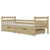 Detská posteľ Dawid - borovica EKO (Zásuvka Ne, Rozměr postele 80 x 160 cm, Přistýlka Ne)