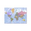 Politická mapa sveta (Velikost obrazu A1, Barva rámu Bez rámu, Povrchová úprava 3D)