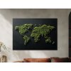 Dekoračná mapa sveta v machovom dizajne (Velikost obrazu A1, Barva rámu Bez rámu, Povrchová úprava 3D)
