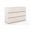 Dřevěná komoda Vestre 3 buk - bílá
