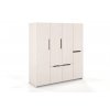 Šatní skříň z masivu Bergman 4D5S buk - bílá