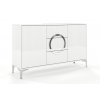 Lesklá komoda Eva - bílá