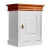 Noční stolek z masivu Toskana - bílá/olše