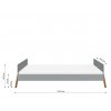 Dětská postel Lotta - 200 x 90 cm (2 barvy)