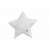 Lněný dekorační polštář hvězda - bílý