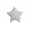 Lněný dekorační polštář hvězda - šedý
