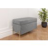 Čalouněná taburetka s úložným prostorem Borgo - šedá