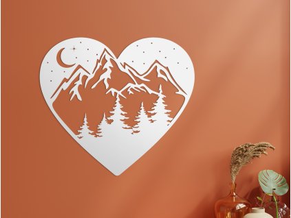 52551 holzbild nacht uber den bergen