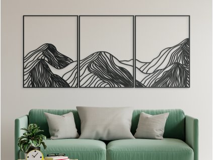 52569 mehrteiliges holzbild berge