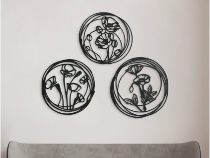 52617 mehrteiliges bild wilder mohn