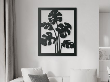 Holzbild Monstera deliciosa