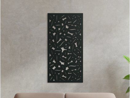 Holzbild KAFFEEBOHNEN (Bildabmessungen 31,5 x 16 cm, Bildfarbe Grau)