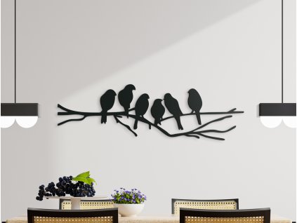 52893 holzdekoration schwalben auf einem ast