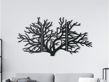 Mehrteiliger Sticker BAUM (Bildabmessungen 89 x 171,5 cm, Bildfarbe Grau)