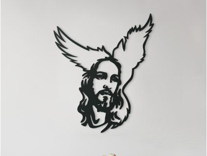 Wandsticker JESUS (Bildabmessungen 106,5 x 89 cm, Bildfarbe Grau)