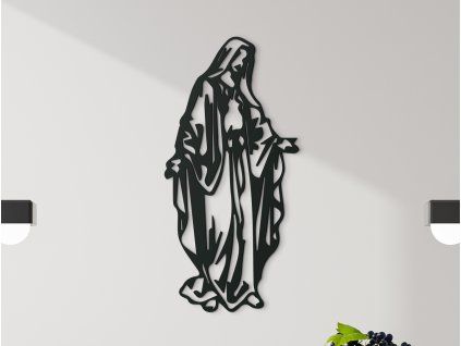 Wandsticker MARIA (Bildabmessungen 133 x 63,5 cm, Bildfarbe Grau)