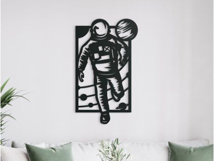 Wandbild ASTRONAUT (Bildabmessungen 31,5 x 18,5 cm, Bildfarbe Grau)