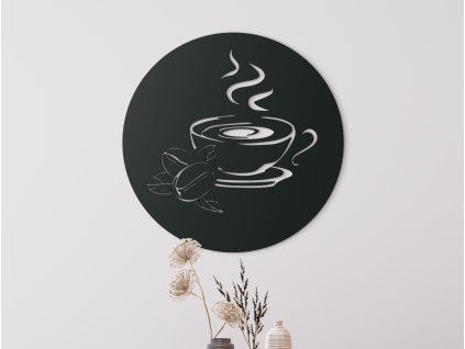 Wandbild KÖSTLICHER KAFFEE (Bildabmessungen 31,5 x 31,5 cm, Bildfarbe Grau)