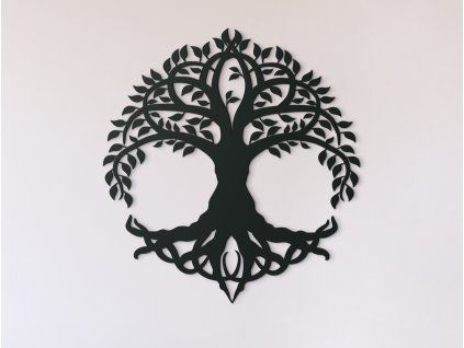 Holzsticker LEBENSBAUM UNSTERBLICHKEIT (Bildabmessungen 89 x 82,5 cm, Bildfarbe Grau)