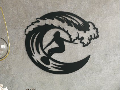 53493 holzsticker fur die wand surferin