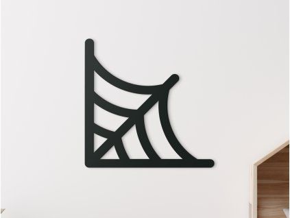 Wandsticker für Kinder SPINNWEBE (Bildabmessungen 16 x 16 cm, Bildfarbe Grau)