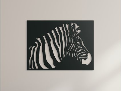 Hölzernes Wandbild ZEBRA