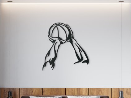 Holzsticker für die Wand BASKETBALL