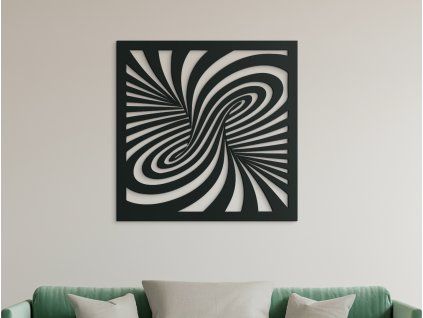 Abstraktes Wandbild TRICHTER (Bildabmessungen 22,5 x 22,5 cm, Bildfarbe Grau)