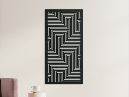 Abstraktes Wandbild MODERNE (Bildabmessungen 31 x 15,5 cm, Bildfarbe Grau)