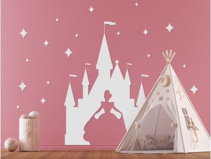 Set aus Kinderstickern SCHLOSS (21 Stück) (Bildfarbe Grau)