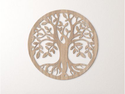 Holzbild LEBENSBAUM WEIDE (Bildabmessungen 20 x 20 cm, Bildfarbe Grau)