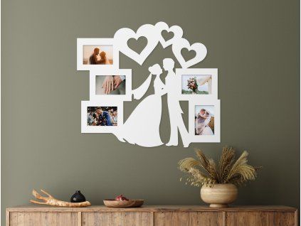 Fotorahmen zur Hochzeit (Bildfarbe Grau)