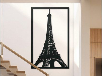 Bild Eiffelturm (Bildabmessungen 45,5 x 27,5 cm, Bildfarbe Grau)