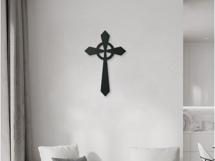 Wandkreuz (Bildabmessungen 65 x 40,5 cm, Bildfarbe Grau)