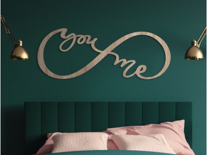 55596 symbol unendliche liebe mit der aufschrift you me