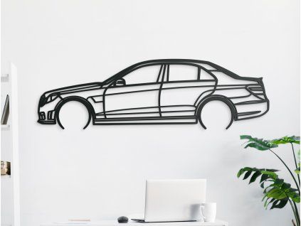 Bild Mercedes E63 AMG (Bildabmessungen 18,5 x 60 cm, Bildfarbe Grau)