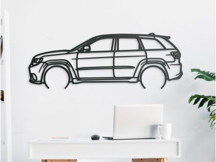 Bild Jeep Grand Cherokee (Bildabmessungen 21,5 x 60 cm, Bildfarbe Grau)