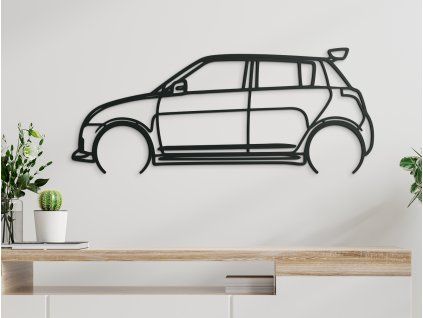 Bild Suzuki Swift 08 (Bildabmessungen 25 x 60 cm, Bildfarbe Grau)