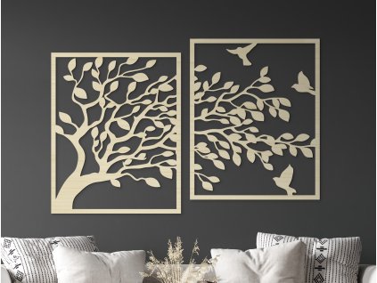 55770 holzbild fur die wand baum und vogel